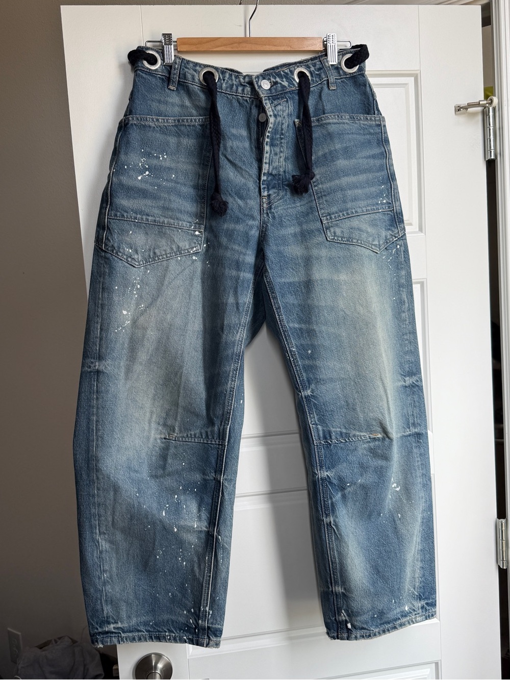 Free People Moxie Pull On Barrel Jeans - Picture 2 of 6